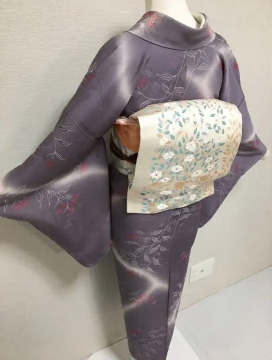 手描き友禅の小紋 膨れ織 正絹 仕付け糸付き apartmentsathighpoint.com
