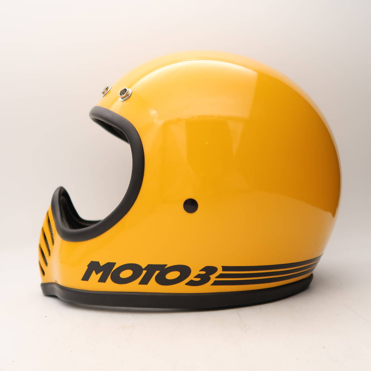 80s BELL MOTO3 黄 デッドストック新品 美品 モトクロス ダート VMX ビンテージ ヘルメット 当時 モト３ 500 tx_画像2