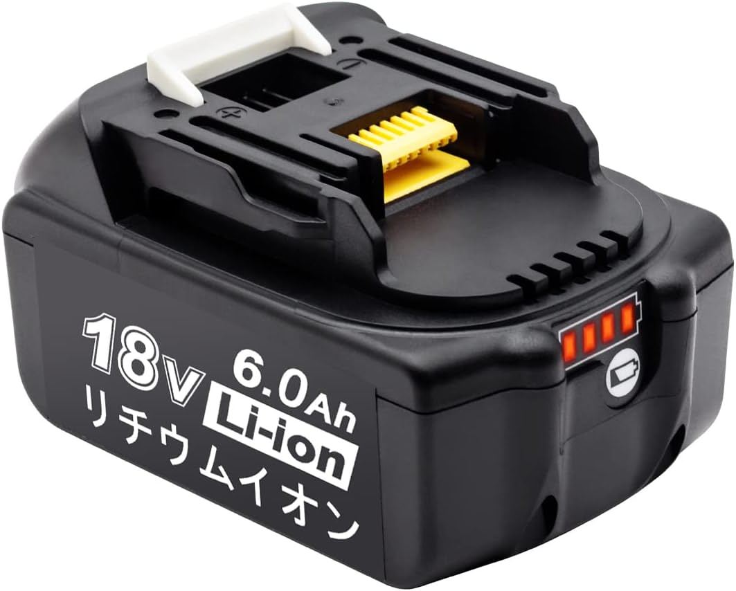 マキタ 18v バッテリー BL1860b 残量指示付き. 全新セル採用マキタ18v互換バッテリー マキタバッテリー 大容量 6.0ah 対応 2個セット
