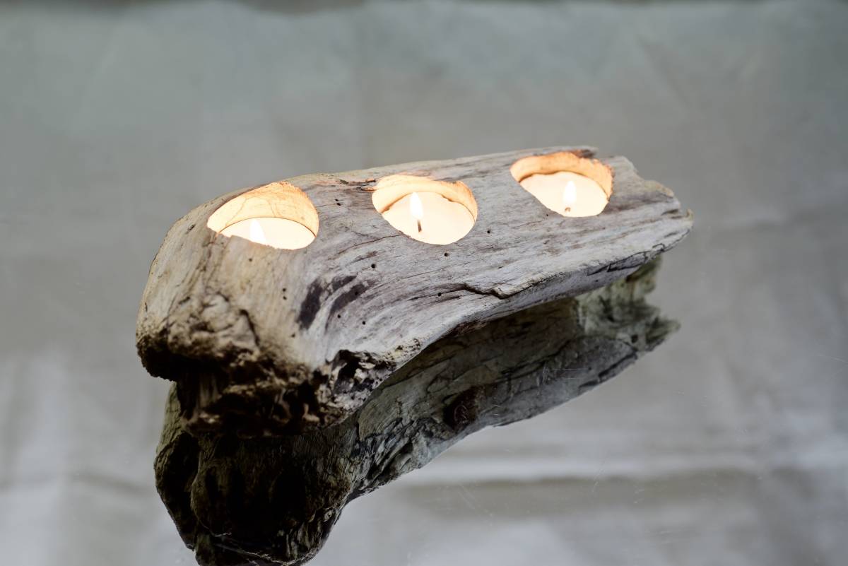 SEASIDEinterior☆流木で作るキャンドルホルダー Candle holder made from driftwood.32_インテリアオブジェに！