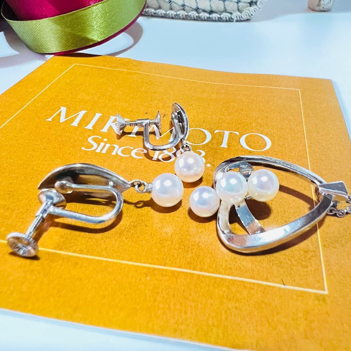 MIKIMOTO ミキモト ベビーパール ネックレス &イヤリング シルバー