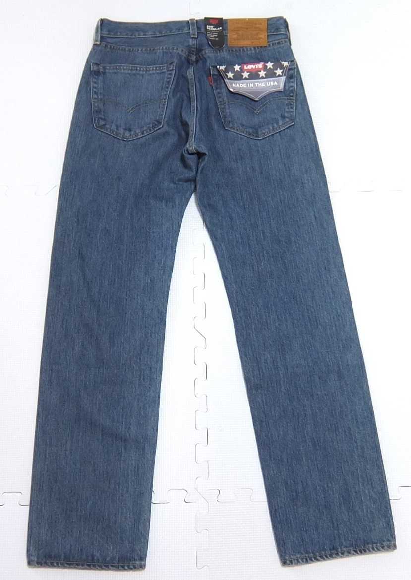 未使用品 USA製 LEVI'S 00505-1525 USED加工 デニムパンツ 紺 W30 赤タブＲマーク リーバイス 505 ジッパーフライ アメリカ製 米国製_画像3