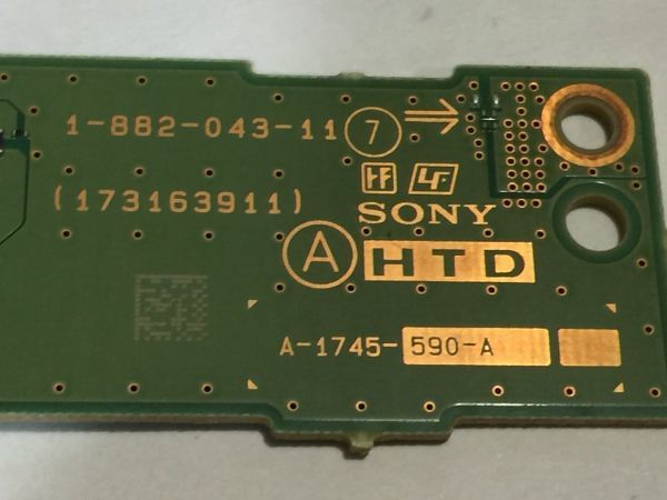 1.ソニー　液晶テレビ　KDL-40HX800 用　基盤　接続基盤　1-882-043-11 　 CA606HG 9910_画像2