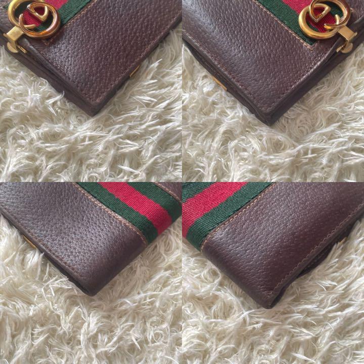 レア 美品 オールドグッチ OLD GUCCI 折財布 インターロッキング 海外並行輸入正規品 美品 極希少 グッチ ハンドバッグ べっ甲 シェリーライン インターロッキング ショルダーバッグ