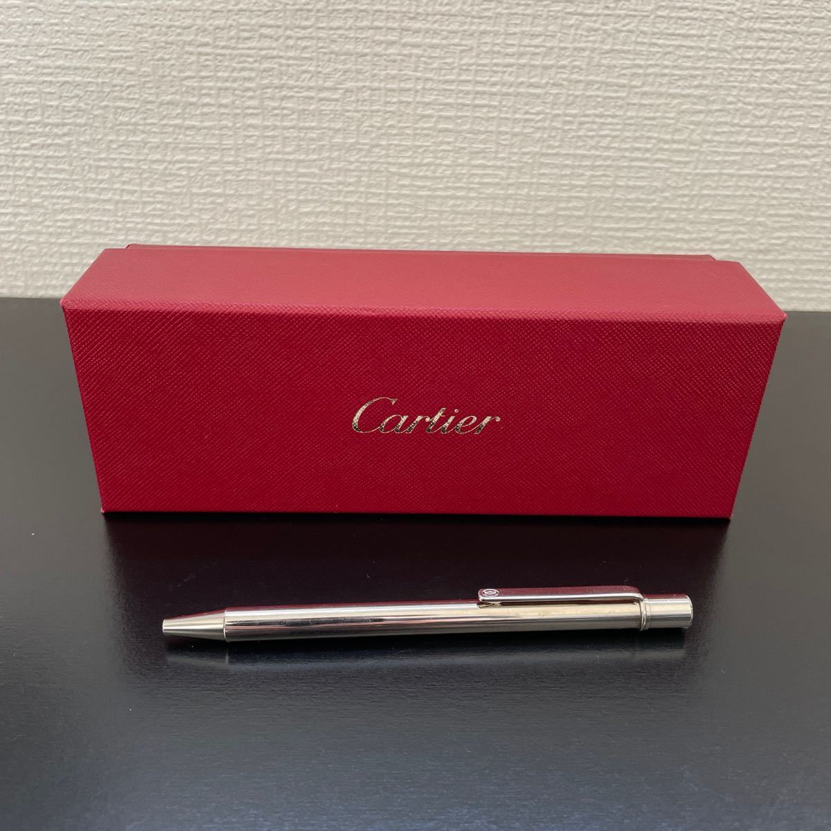 美品 cartier カルティエ ボールペン 筆記用具 黒 お箱付き-