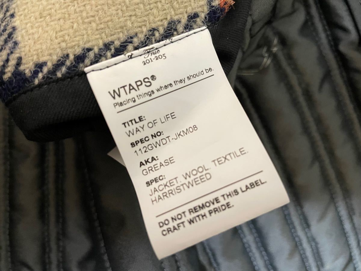 11AW WTAPS LUMBER JACK JACKET NAVY S HARRIS TWEEDランバージャック ハリスツイード