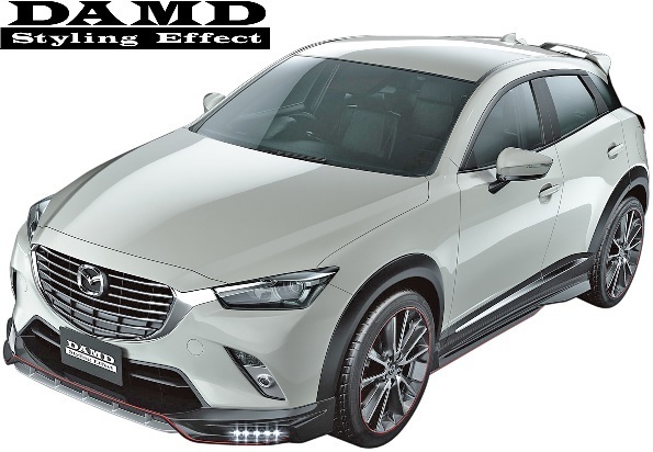 【M's】ダムド マツダ CX-3 (2015.2-) DAMD フロントスポイラー(LED付)／／FRP製 エアロ DK5FW DK5AW フロントリップスポイラー バンパー_画像4