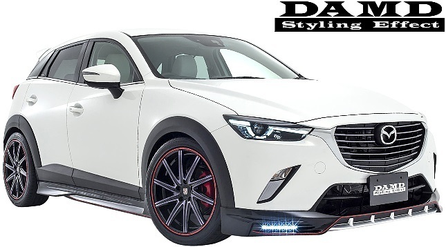 【M's】ダムド マツダ CX-3 (2015.2-) DAMD フロントスポイラー(LED付)／／FRP製 エアロ DK5FW DK5AW フロントリップスポイラー バンパー_画像3