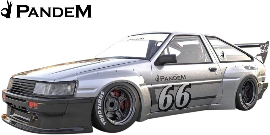 【M’s】AE86 カローラ レビン 後期 PANDEM フロントバンパー (ウインカーレンズ付) FRP ハチロク パンデム エアロ カスタム_画像1