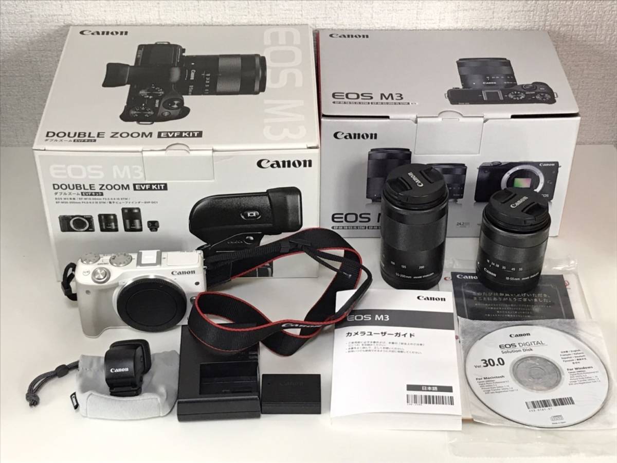Canon EOS M3 ダブルズーム EVFキット DOUBLE ZOOM KIT ダブルズーム
