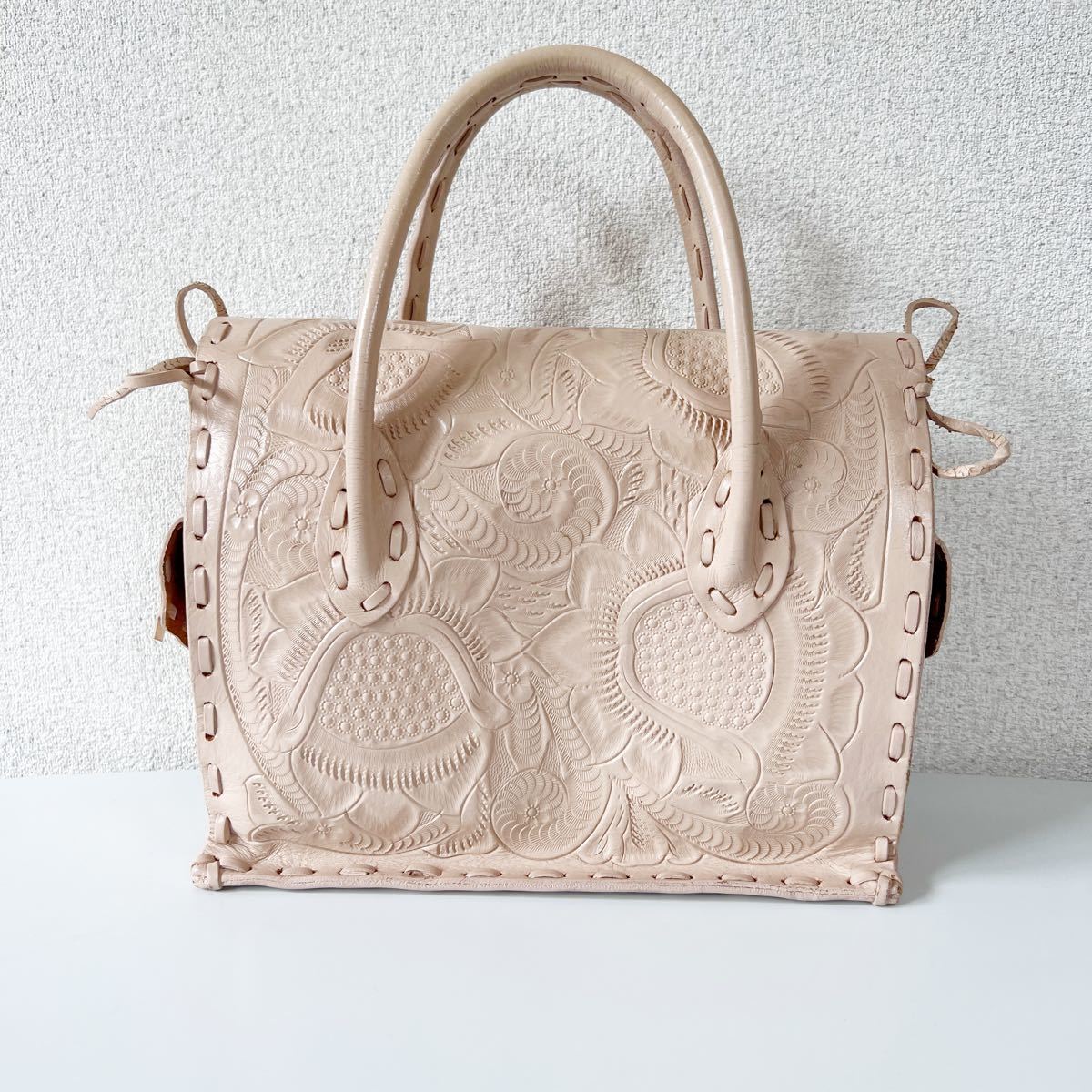 美品 人気 carvingtribesMaestra カービングトライブス ハンドバッグ