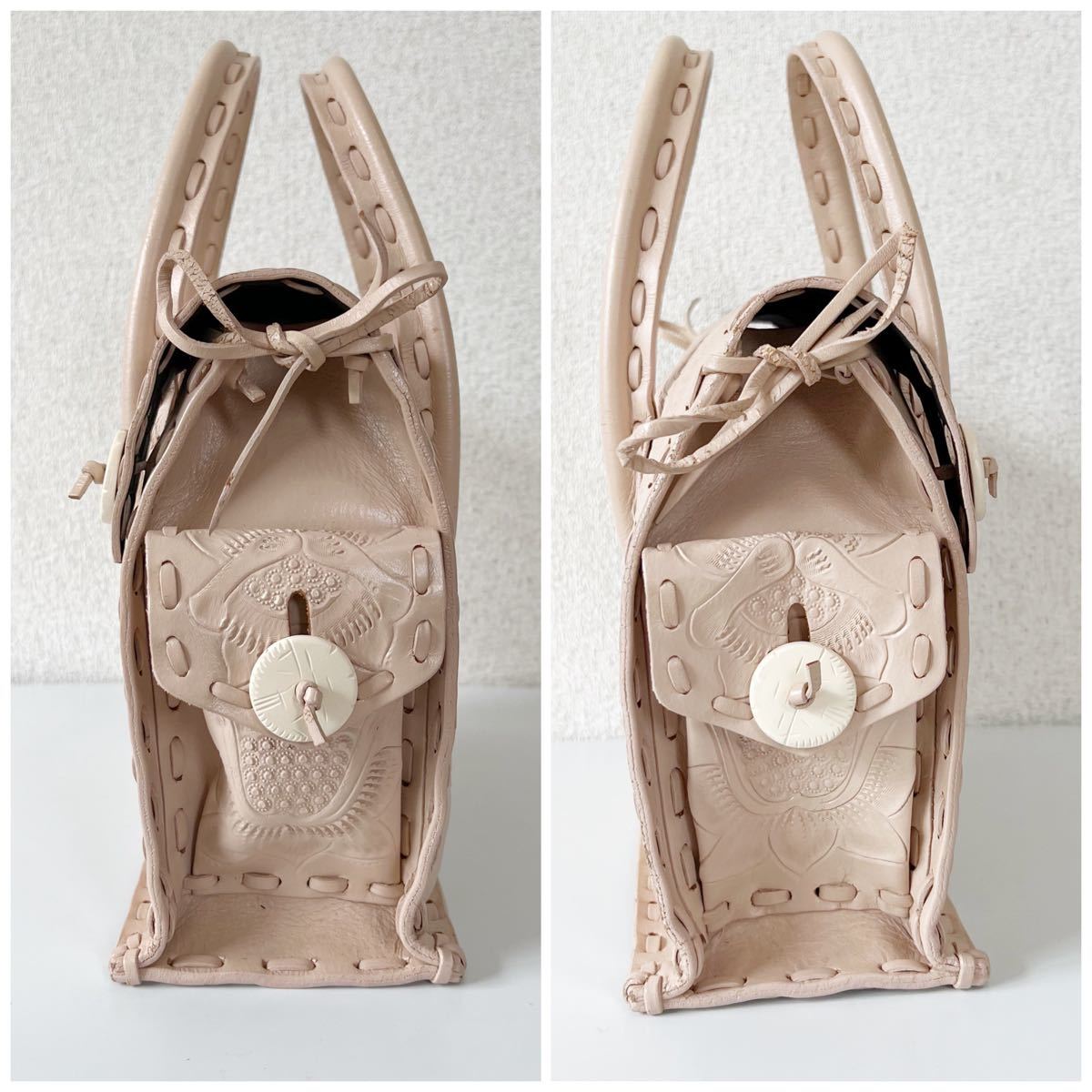 美品 人気 carvingtribesMaestra カービングトライブス ハンドバッグ