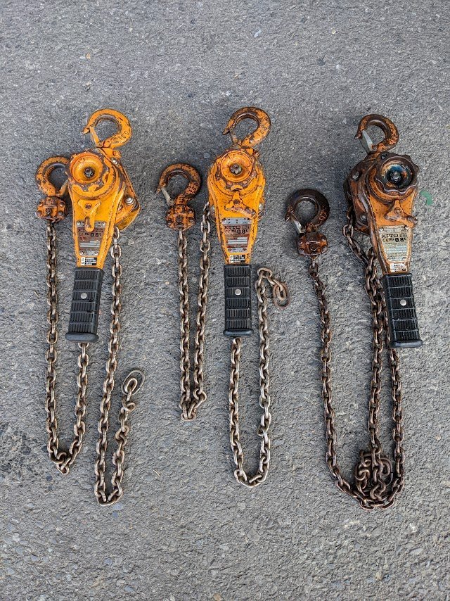 ☆KITO キトー レバーブロック 3台セット LB008 L5A 0.8t 0.8トン