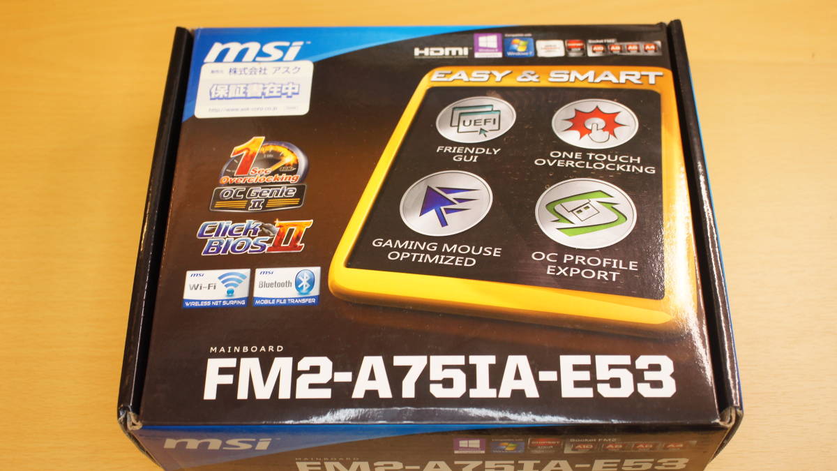 【Socket FM2・Mini-ITX・WiFi・Bluetooth】MSI FM2-A75IA-E53