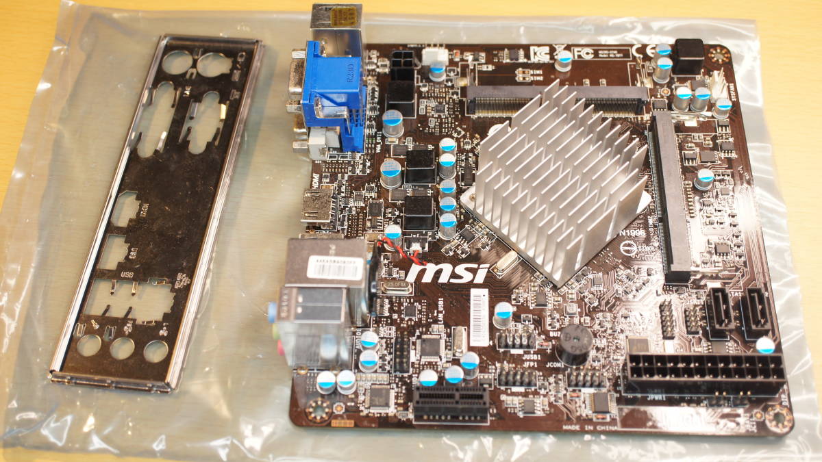 【CPUオンボード・Mini-ITX・無音ファンレス】MSI J1900I_画像1