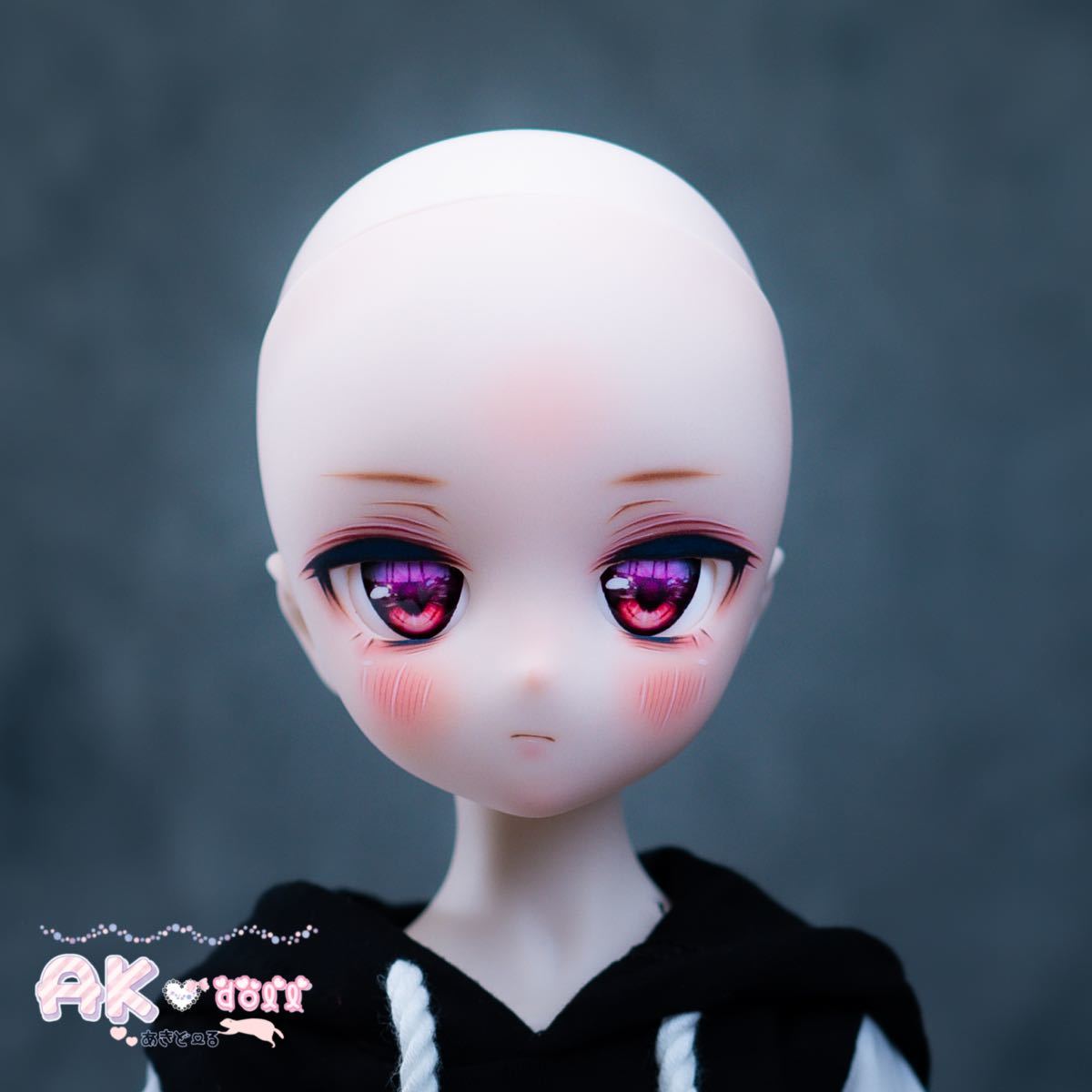 【AK*doll】DDH-28 カスタムヘッド ソフビ盛り有り SWセミホワイト デカールアイ付き_画像10