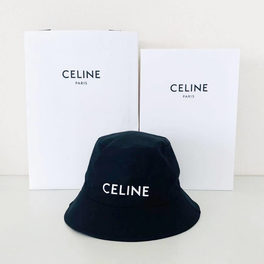 美品】 CELINE セリーヌ ロゴ バケットハット Mサイズ ウルトラ