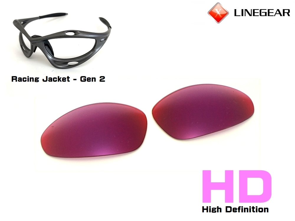 LINEGEAR Oacley no. 2 generation the first period racing jacket for exchange lens HD lens red mirror Oakley Racing Jacket Generation2