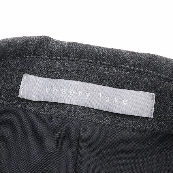 美品◆Theory luxe セオリーリュクス ウール ロング ジャケット ＆ パンツ スーツ セットアップ 38_画像4