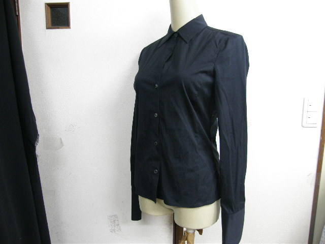 u44 BCBG Max Azria BCBGMAXAZRIA стиль рукав разрез чёрный рубашка с длинным рукавом размер 4 быстрое решение женский 