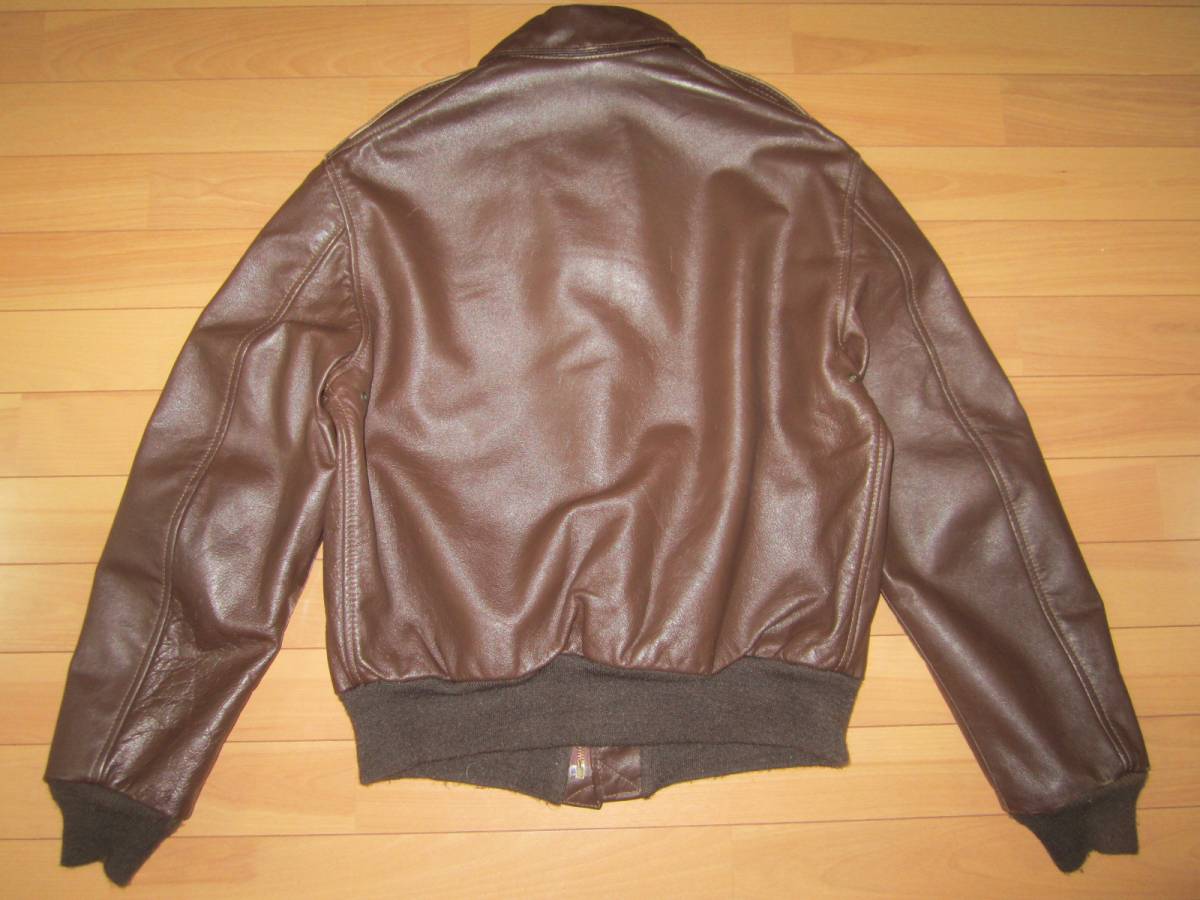 【特別価格】★AVIREX A-2 Genuine Horsehide フライトジャケット アメリカ製★茶size40★_画像3