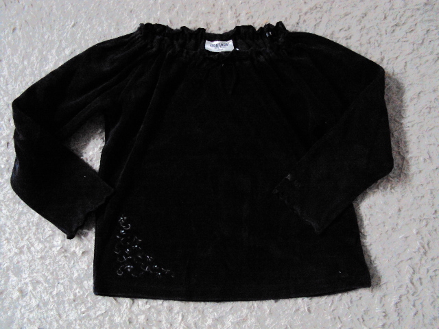 * смешанный ассортимент магазин бренд OSHKOSH Oshkosh мода велюр style чёрный одноцветный длинный рукав tops 130 размер 