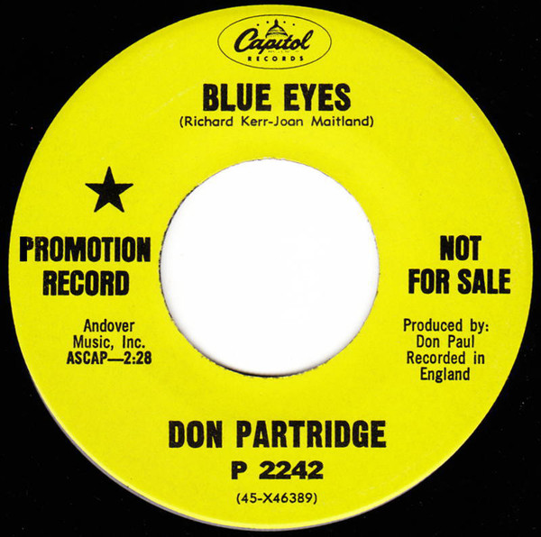 Don Partridge Blue Eyes UK フォーク 良好品 試聴_画像1