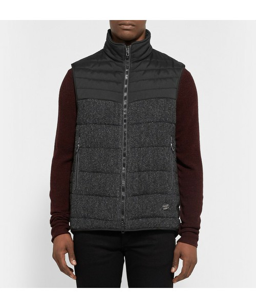 送料無料発送 超特価 rag&bone(ラグ アンド ボーン)NEW YORK STRIDE VEST ウール中綿入ベスト 黒 正規品 新品未使用 タグ付 M L～XL 大きめ_モデル着用例