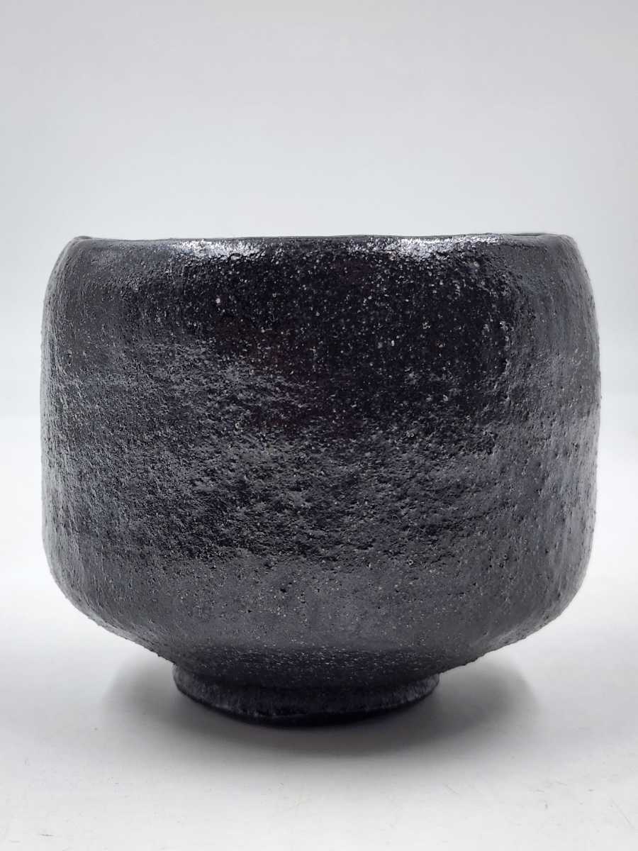 佐々木昭楽 茶碗 長次郎禿写し黒茶碗 共箱 茶道具 抹茶碗 ≪茶道具≫ 【佐々木昭楽 作】 『長次郎作・禿写 黒楽 茶碗