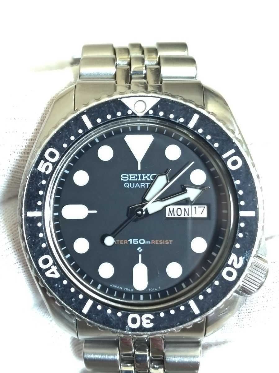 SEIKO 150mダイバー デイデイト クォーツ 7548-7000 稼動品