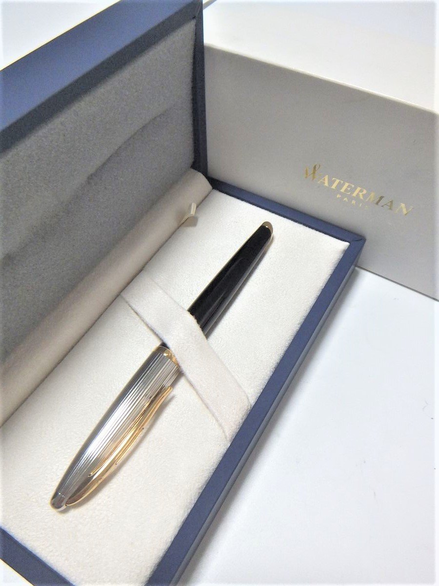 1円～ おたからや★B0921-31 WATERMAN ウォーターマン 万年筆 カレン デラックス ペン先18K750刻印 計1点 ※ネーム入り