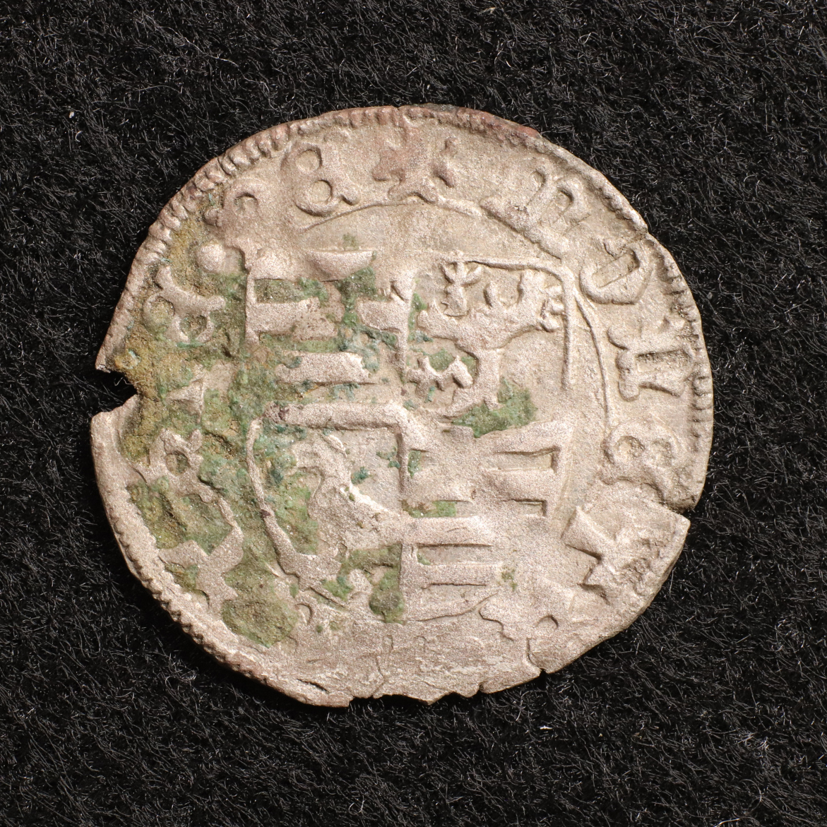 【詳細解説付】ハンガリー マティアス・コルヴィヌス時代 1 denr小型銀貨（1467年）19mm[E431]コイン_画像4