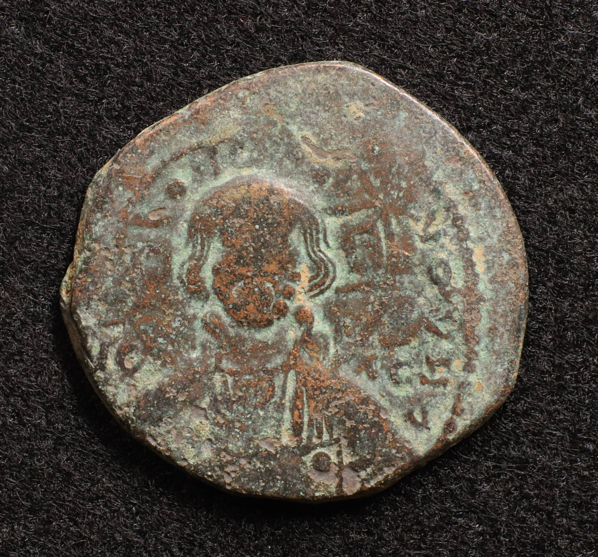 Sear#1823【詳細解説付】ビザンツ帝国 ロマノス3世アルギュロス時代 大型フォリス貨（1028-42年）27mm[E257]コイン,古代ローマ_画像3