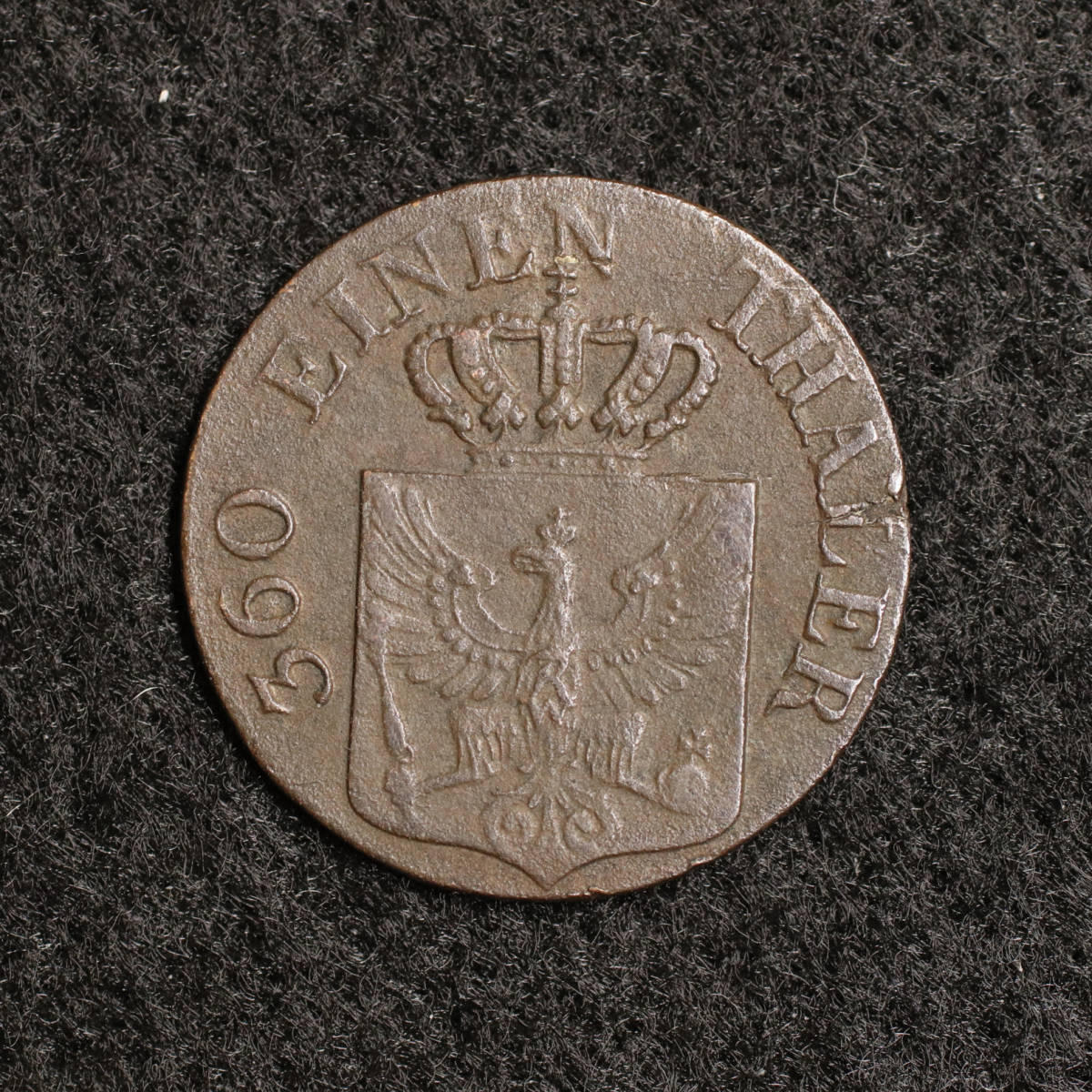 KM#405/ドイツ連邦 プロイセン王国 1ペニヒ銅貨(1840）[E936]コイン_画像2