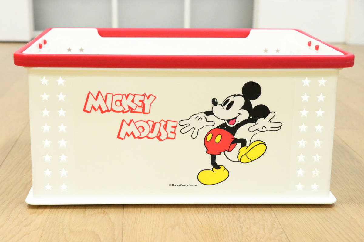 バスケット-L　ミッキー・ミニーマウス　MICKEY・MINNIE MOUSE　332×250×158mm　カゴ　MYPLA　日本製　雑貨　中古品