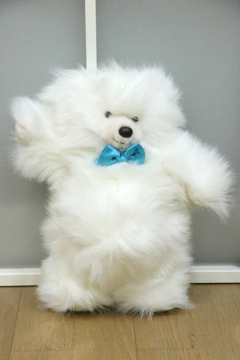  мягкая игрушка белый медведь? собака? ширина 29.× высота 31. игрушка б/у товар 
