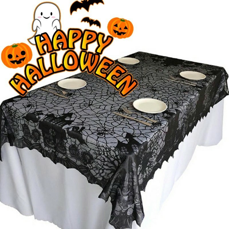 ハロウィン パーティー テーブルクロス テーブルランナー 飾り お化け かぼちゃ タペストリー ランチョンマット くも 蜘蛛の巣