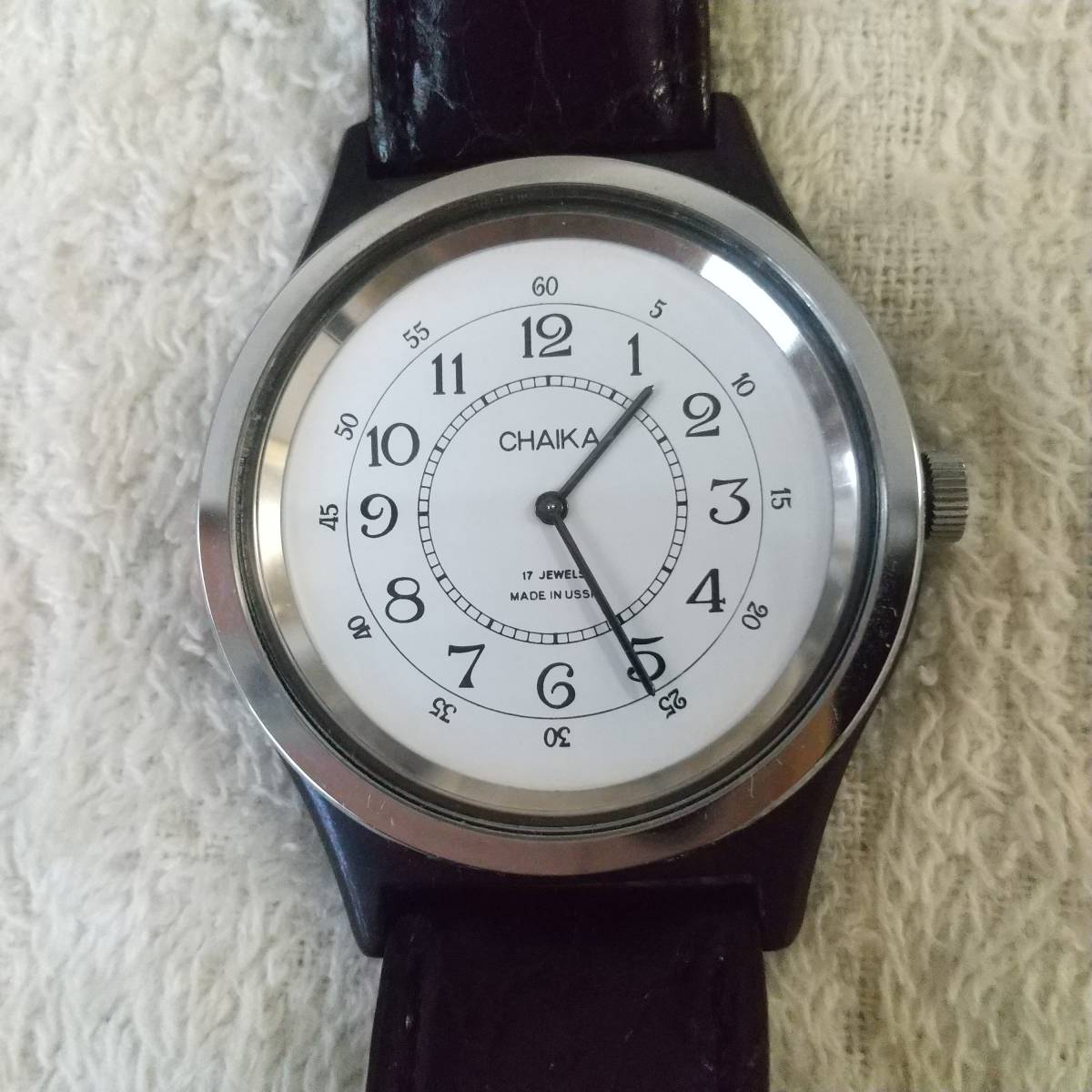 正規代理店 CHAIKA 白文字盤 腕時計 手巻き アナログ（手巻き