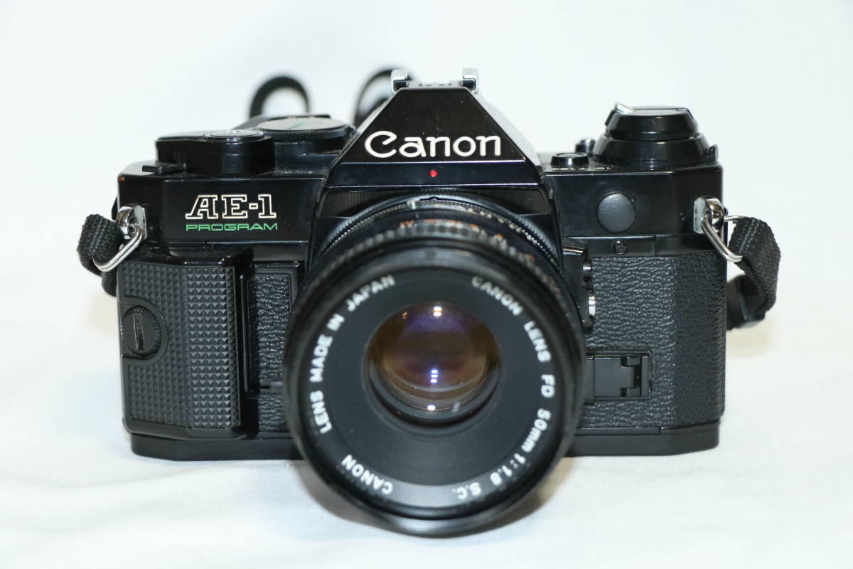 美品】 キャノン Canon AE-1 PROGRAM 単焦点レンズ付き FD 50mm F1.8