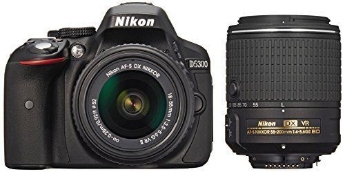 【国内正規総代理店アイテム】 Nikon デジタル一眼レフカメラ ブラック ダブルズームキット2 D5300 パソコン一般
