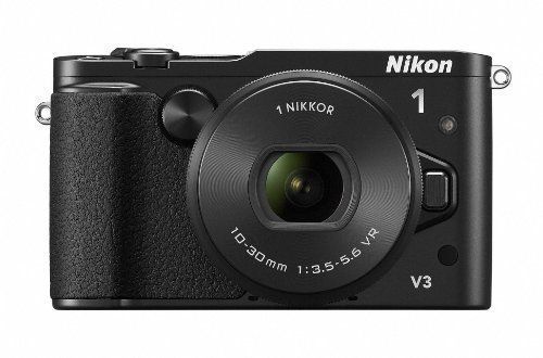 【お取り寄せ】 Nikon ミラーレス一眼Nikon 1 V3 標準パワーズームレンズキット ブラック N1V3HPLKBK パソコン一般