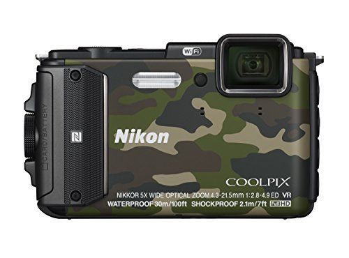 【お買い得！】 Nikon デジタルカメラ カムフラージュグリーン AW130 COOLPIX パソコン一般