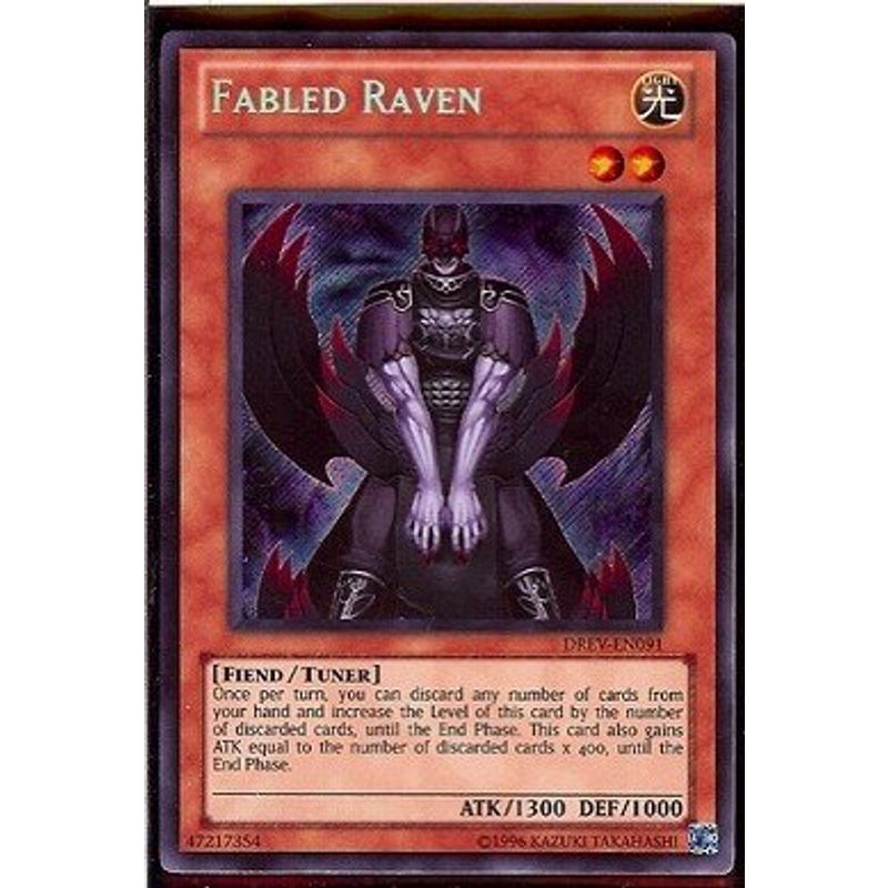 M01 719 遊戯王 UNL 英語版 DREV-EN091 Fabled Raven 魔轟神レイヴン (シークレットレア) unlimit