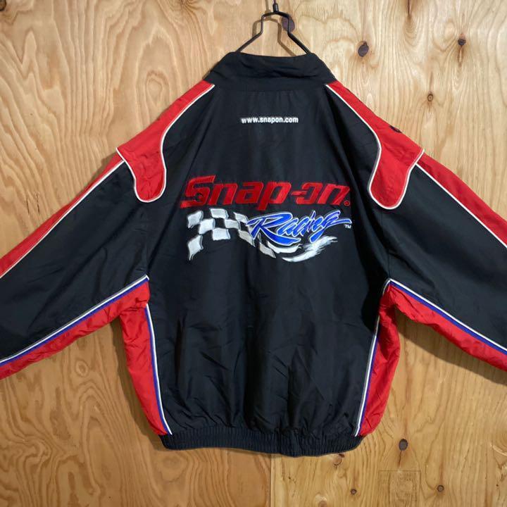 スナップオン ナイロン USA古着 90s レーシングジャケット 車 工具 L