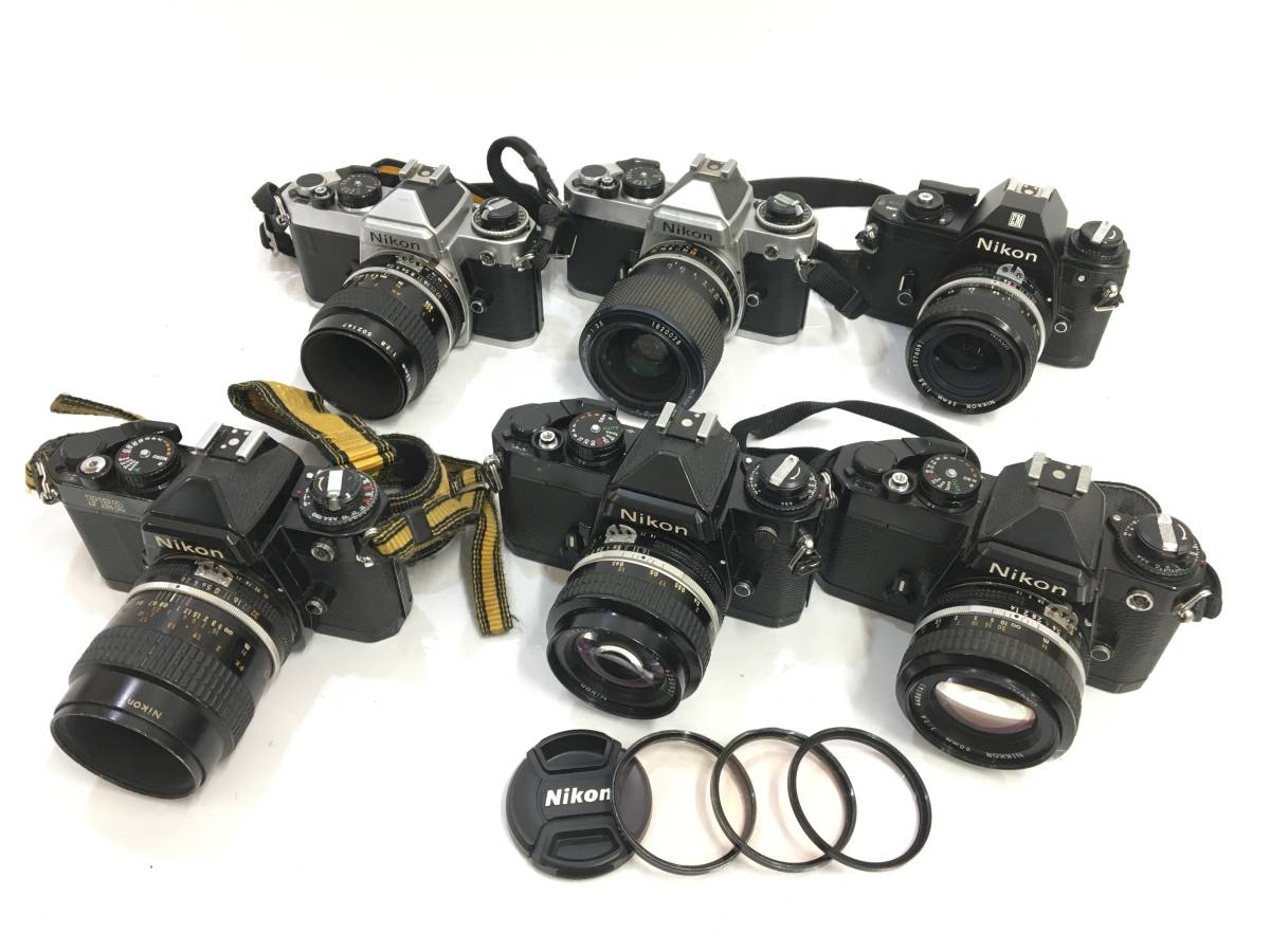 売切り Nikon FE2 + FE × 4 + EM + その他レンズ6本 ニコン フィルム