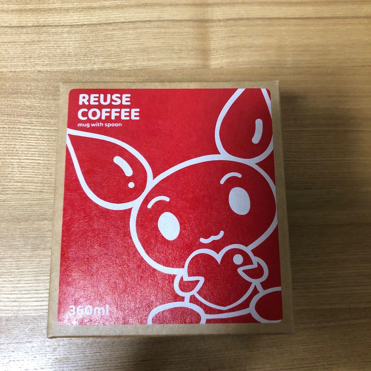 けんけつちゃん リユースコーヒー スプーン付きマグカップ