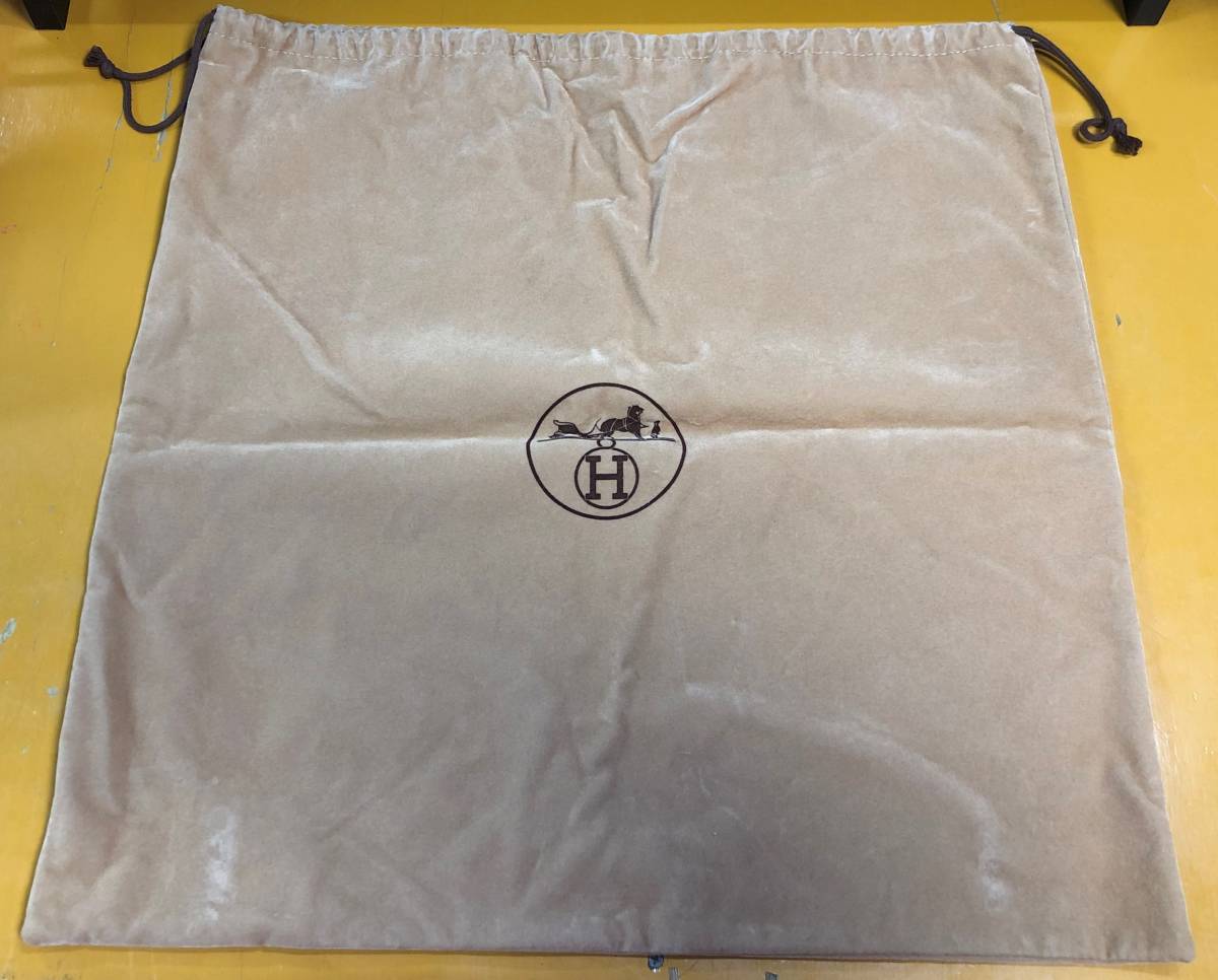 ◇HERMES エルメス 保存袋 ベロア調 バッグ用 大サイズ 44×44 バーキン ケリー などの画像1