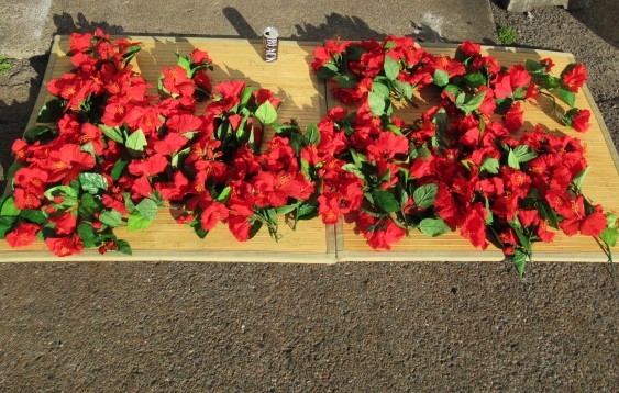 ②# гибискус # искусственный цветок / искусственный цветок совместно комплект с футляром красный магазин / дисплей аранжировка цветок Galland 