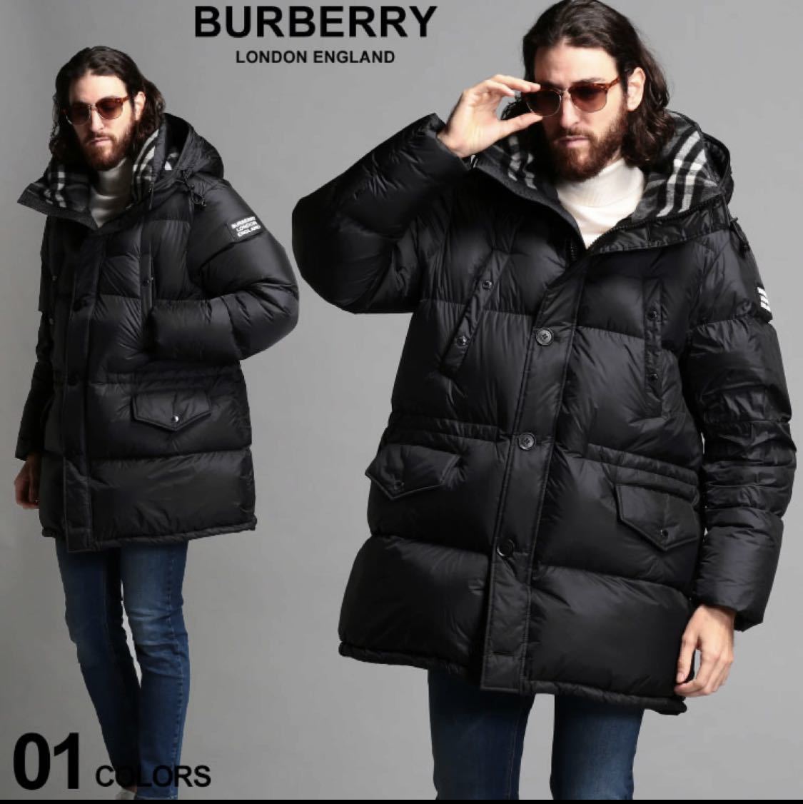 Yahoo!オークション - バーバリー メンズ ダウンジャケット BURBERRY フ...