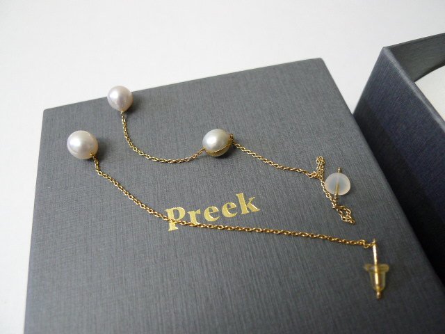 ◇Preek プリーク RPKxZO PL ASYMME AMRCN パール ピアス ペア 美品